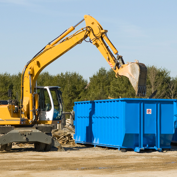 what size residential dumpster rentals are available in East Springfield Pennsylvania